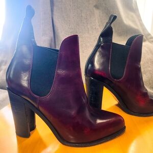 'Rag And Bone' Women's Leather Chelsea Block Heel Ankle Boots - Made In Italy